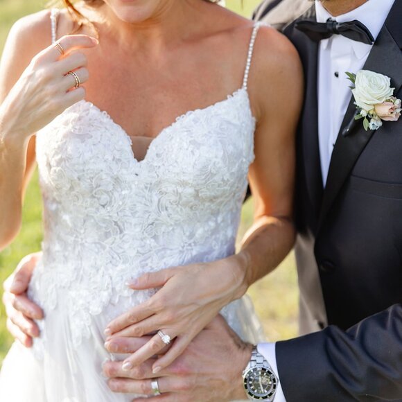 Stella York, Hazel Wedding Dress 6886, Size 6 - altered to 4, Color IV/MC-PL - Picture 2 of 15